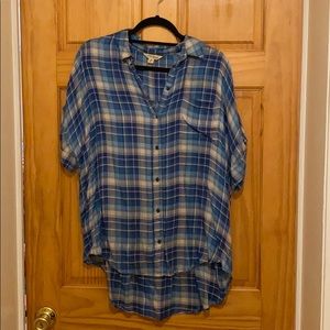 Lucky brand short sleeve flannel shirt.l
